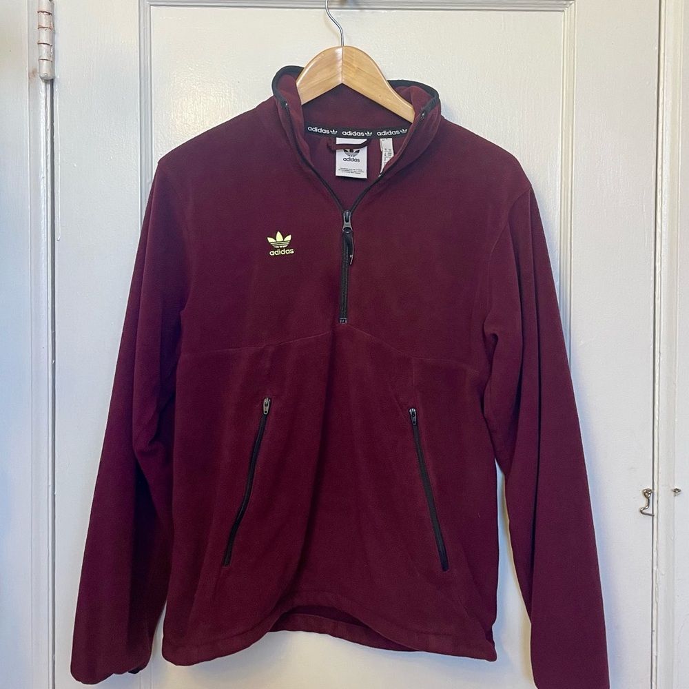 Adidas Originals Burgundy Pullover Fleece